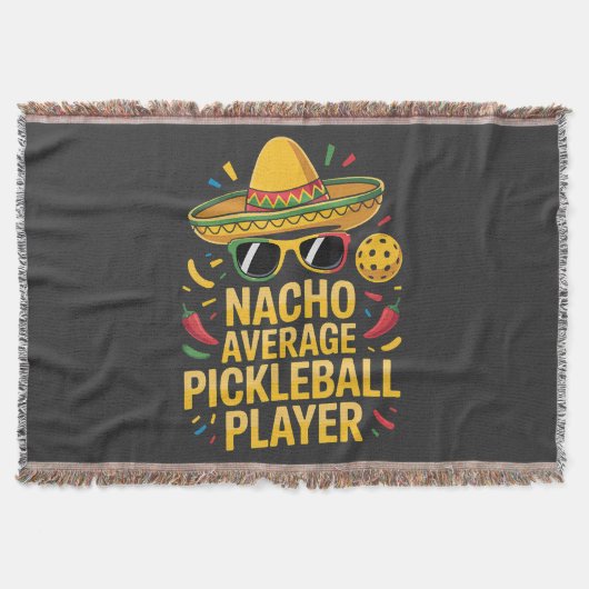 Nacho Average Pickleball Player スローブランケット (正面)