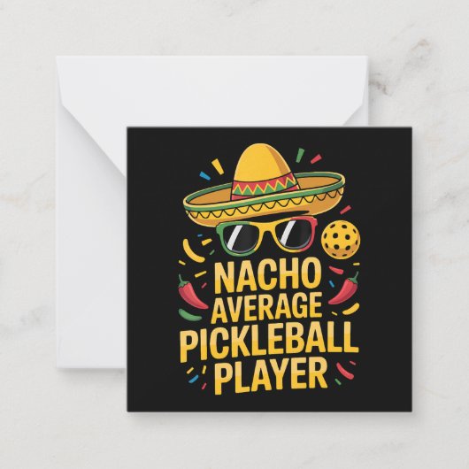 Nacho Average Pickleball Player ノートカード (正面)