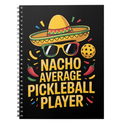 Nacho Average Pickleball Player ノートブック (正面)