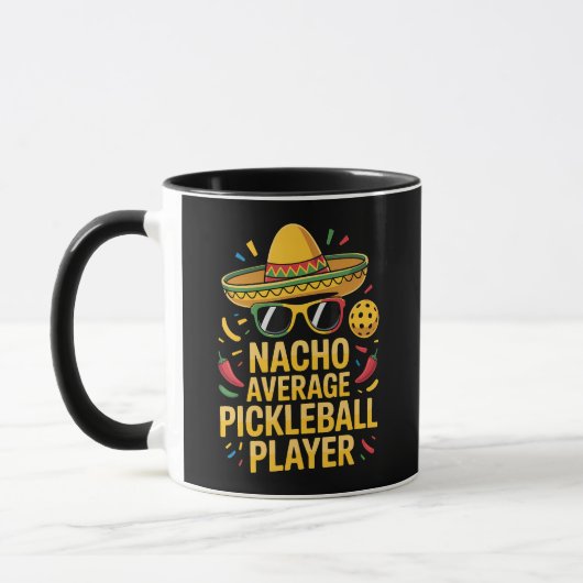 Nacho Average Pickleball Player マグカップ (左)