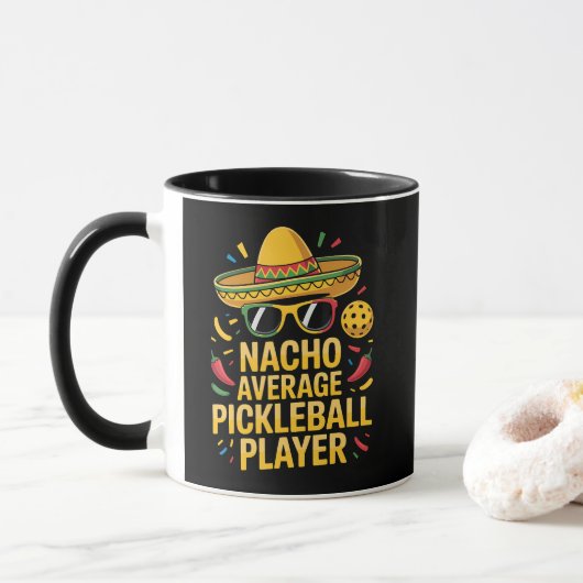 Nacho Average Pickleball Player マグカップ (ドーナツ)