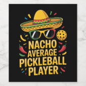 Nacho Average Pickleball Player ワインラベル (シングルラベル)