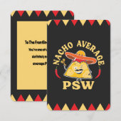 Nacho Average PSW Funny Caregivers サンキューカード (正面/裏面)