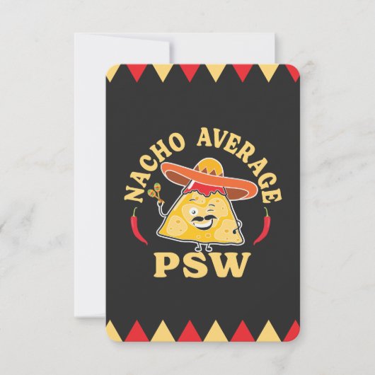 Nacho Average PSW Funny Caregivers サンキューカード (正面)