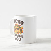 Nacho Average Taco Funny Food Pun Comic Style コーヒーマグカップ (正面左)