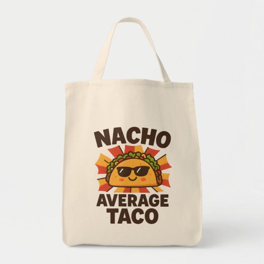 Nacho Average Taco Funny Food Pun Comic Style トートバッグ (正面)