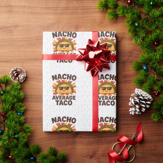 Nacho Average Taco Funny Food Pun Comic Style ラッピングペーパー (クリスマスギフト)