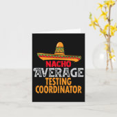 Nacho Average Testing Coordinator Cinco De Mayo Me カード (黄色い花)