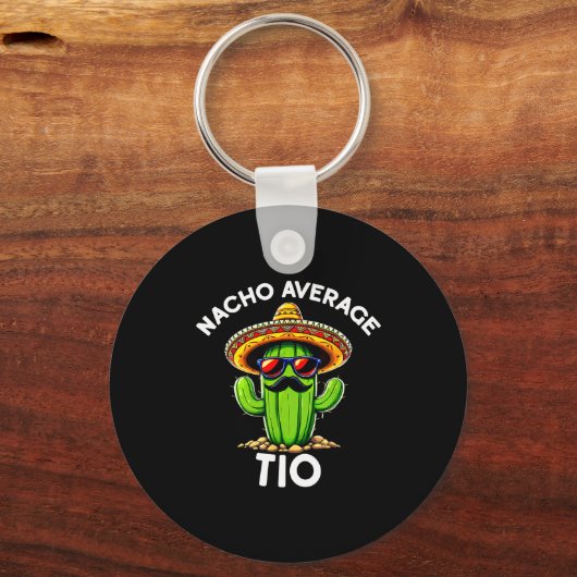 Nacho Average Tio _ Spanish Uncle Funny Espanol Sa キーホルダー (正面)