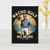 Nacho Gulf No More Funny Trump Vacation 2025 Usa  カード (黄色い花)