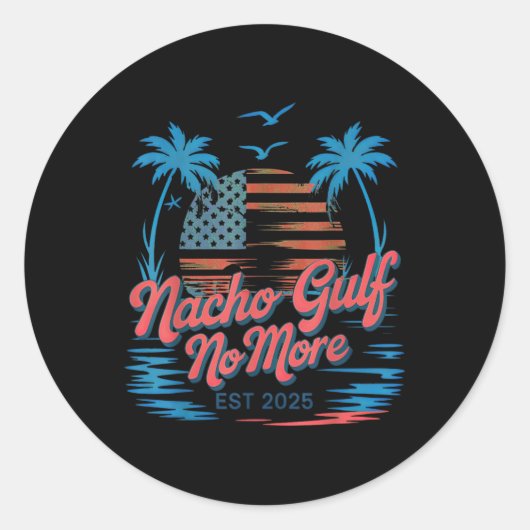 Nacho Gulf No More Of America  ラウンドシール (正面)