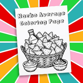 NachosとおもしろいSalsa Coloring Page Pun
