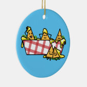 NachosはチーズハラペーニョのNachoのトーティーヤ破片を溶かしました セラミックオーナメント (右)