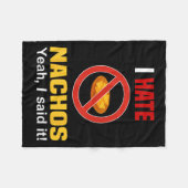 Nachosシャツおもしろいが嫌いNachosアンチN フリースブランケット (正面(横))
