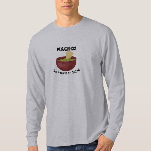 Nachos, The Mexican Salad – ベーシック長袖T-Sh Tシャツ (正面)