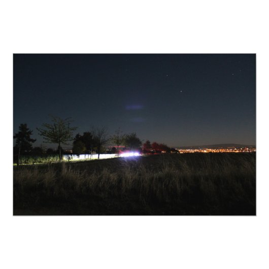 Nachtaufnahme Landschaft フォトプリント (正面)