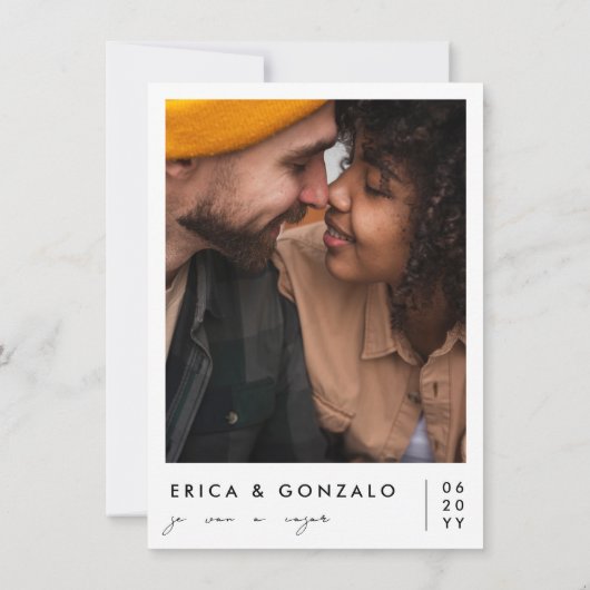 Nada Complicado Solo Amor Invitación de Boda Retro 招待状 (裏面)