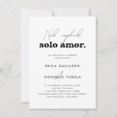 Nada Complicado Solo Amor Invitación de Boda Retro 招待状 (正面)