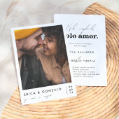 Nada Complicado Solo Amor Invitación de Boda Retro 招待状