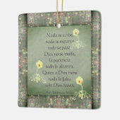 "Nada te turbe"サン・テレサ・デ・アビラ/グリーティンカスタムグ セラミックオーナメント (左)