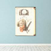 Nadar (1820-1910) 「La Lune」のタイトルページ、発行 キャンバスプリント (インサイチュ (ウッドフロア))