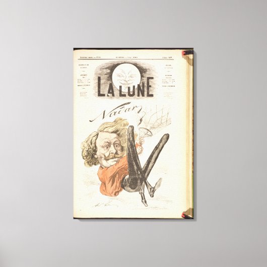 Nadar (1820-1910) 「La Lune」のタイトルページ、発行 キャンバスプリント (正面)