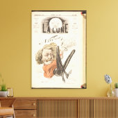 Nadar (1820-1910) 「La Lune」のタイトルページ、発行 キャンバスプリント (インサイチュ (リビング))