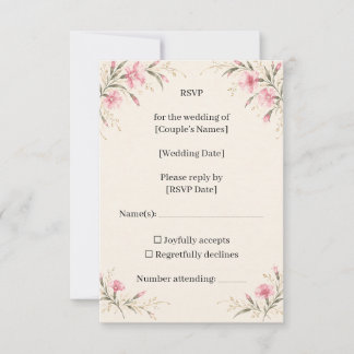 Nadeshiko Wedding RSVP Card