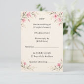 Nadeshiko Wedding RSVP Card (スタンド正面)
