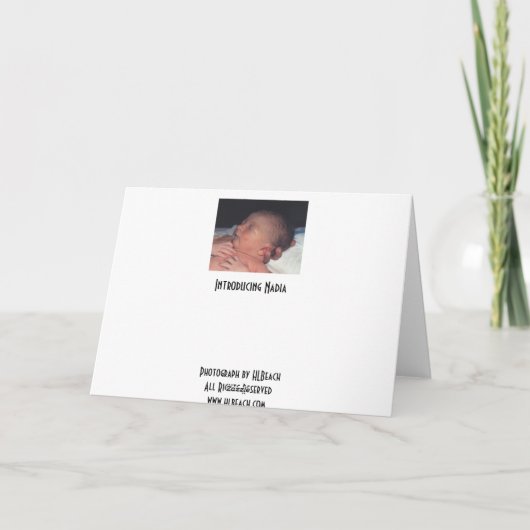 Nadiaの紹介 案内状 (裏面)