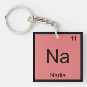 Nadia Name化学要素周期表 キーホルダー