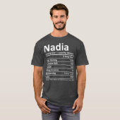 NADIA Nutrition Personalized Name Funny Gift Tシャツ (正面フル)