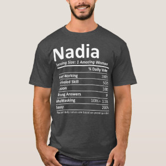 NADIA Nutrition Personalized Name Funny Gift Tシャツ