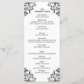 Nadine結婚の式典プログラム – Tea-Length (Blac) プログラム (裏面)