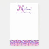 Nadine パーソナライズされた Nの名前はノートを投稿することを意味する ポストイット (正面)