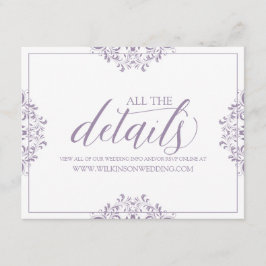 Nadine(ラベンダー)結婚式詳細/情報カード エンクロージャーカード