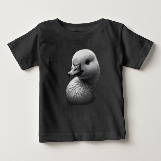 Nadine the Goose Baby Tee - Baby Gosling Portrait ベビーTシャツ (正面)