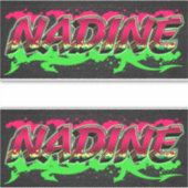 Nadine Vorname Name Graffiti Aufkleber Sticker シール (正面)