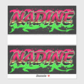 Nadine Vorname Name Graffiti Aufkleber Sticker シール (シート)