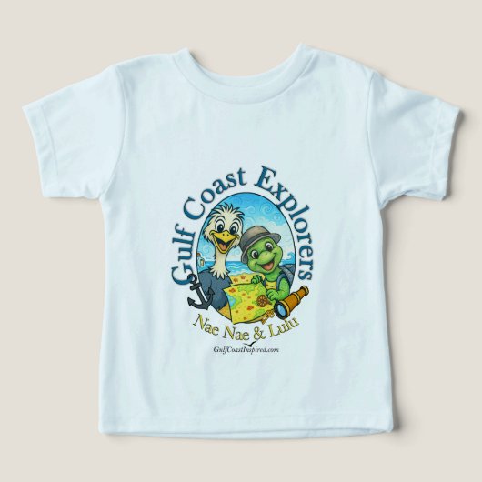Nae Nae & Lulu アドベンチャー トドラーTシャツ (デザイン正面)