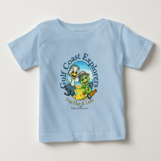 Nae Nae & Lulu ガルフコースト探検隊  ベビーTシャツ (正面)