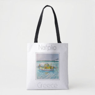 Nafplio Greeceの旅行ポスター トートバッグ