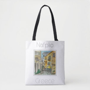 Nafplio Greeceの旅行ポスター トートバッグ