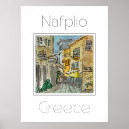 Nafplio Greeceの旅行ポスター ポスター