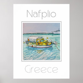 Nafplio Greeceの旅行ポスター ポスター