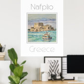 Nafplio Greeceの旅行ポスター ポスター (ホームオフィス)