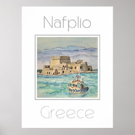 Nafplio Greeceの旅行ポスター ポスター