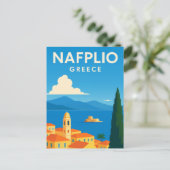 Nafplio Greece装飾パインタリー ポストカード (スタンド正面)