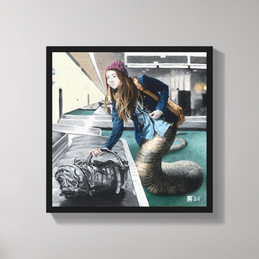 Naga Exploring World TravelファンタジーCanvas Print キャンバスプリント (正面)