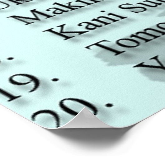 Nage Teリスト ポスター (角)